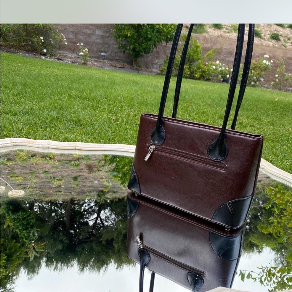 Brown and Black Tote Bag